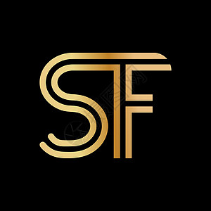 Golden Hue中的大写字母S和F F背景图片
