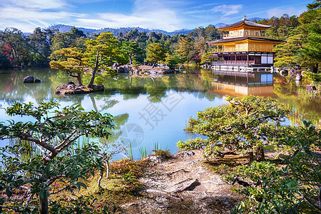 京都日本金殿寺庆九吉 京都公园佛教徒旅游地标宝塔旅行宗教吸引力游客世界图片