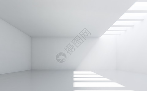 白内地照明技术陈列室工作室插图隧道场景阴影房间渲染背景图片