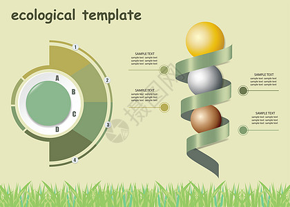 显示半圆环 螺旋和标签的生态图图片
