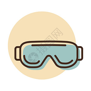 生物护目镜眼睛保护矢量 ico塑料化学医生科学药品面具配饰安全医疗工业图片