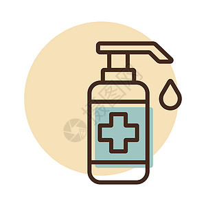 用消毒液肥皂 ico 洗手泡沫防腐剂消毒细菌卫生医疗消毒剂插图药品图片