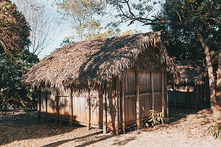 马达加斯加北部的非洲疟疾小屋部落文化苦难荒野乡村农村棚户区村庄稻草建筑学图片