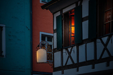 德国旧城 欧洲巴伐利亚联盟旅行街道旅游历史性历史蓝色游客建筑学建筑图片