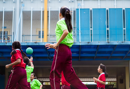 2018年1月15日 泰国班考克学校游戏乐趣团体力量运动团队女孩场地友谊图片