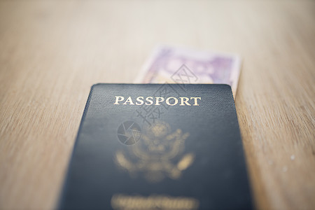 美利坚合众国护照 附两份洪都拉斯伦皮拉斯法案 依据该法案颁发的安全海关蓝色文档公民身份游客边界签证假期图片