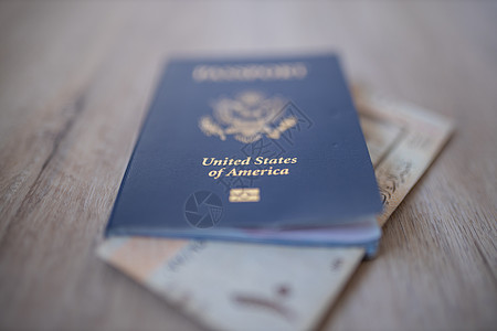 美利坚合众国护照 内有10份沙特里雅尔斯 内部法案高清图片