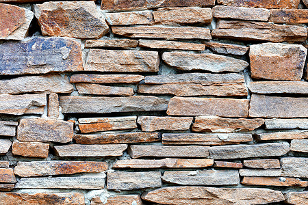 墙的纹理与沙石相隔建筑学力量长方形棕色砂岩花岗岩石头鹅卵石石墙饰面石图片