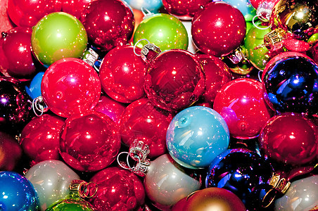 圣诞舞会装饰品圆形收藏季节性紫色展示红色卡片礼物团体蓝色图片