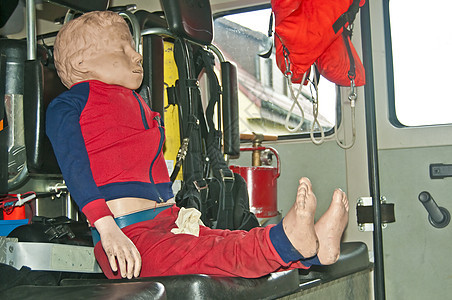 用于消防演习的木偶单位消防员齿轮乐器紧迫感工具装置车辆机器帮助图片
