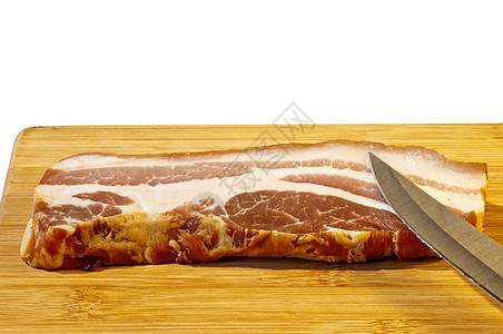 猪肉肚子治愈食物营养条纹水平脂肪白色红色食品屠夫图片