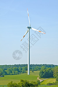 风能蓝色涡轮风力气候力量旋转农场植物资源活力图片