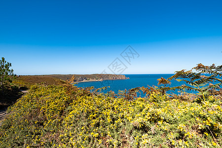 在布列塔尼乘坐34号GR34 与远在弗勒海角及其里旅行支撑地标海景悬崖视图海岸线天空灯塔半岛图片