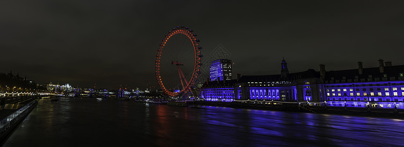 英国伦敦眼夜之眼背景