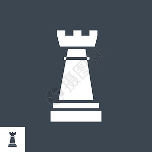 国际象棋车矢量字形 Ico闲暇棋子挑战白色游戏战略城堡棋盘插图图片