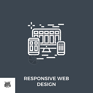 响应式 Web 设计线 Ico软垫监视器网站手机商业网页展示桌面反应互联网图片