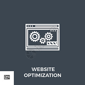 网站优化线图标交通插图齿轮技术服务营销标识引擎网络数据背景图片