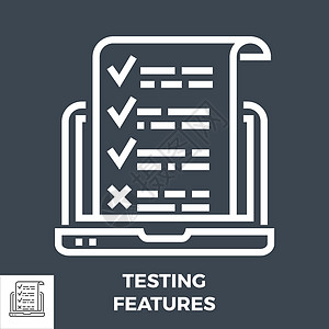 测试特性线图标按钮图表笔记本细线设计师内容标识风格信息象形图片