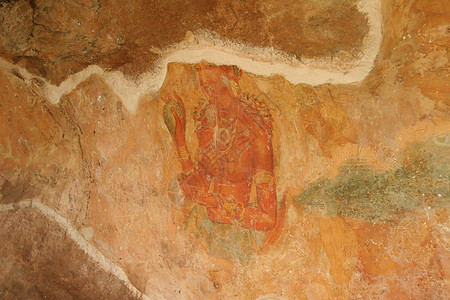 Sigiriya 斯里兰卡壁画岩石绘画 Danssells 5世纪壁画飞天胸部洞穴观光女士传奇艺术旅游遗产文化图片