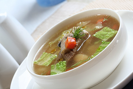 死鱼生命摄影草本植物蔬菜肉汤味道美食土豆烹饪饮食勺子香料图片