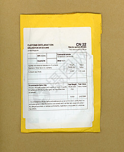 CN22 国际航运海关申报表CCN22外国礼物增值税脱欧船运托运邮政小包邮资标签图片