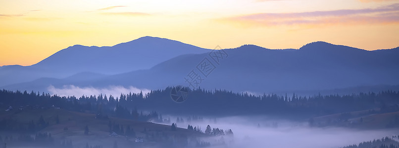 山中清晨风景 山中黎明国家全景远足森林场景季节旅游土地山脉旅行图片