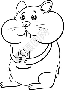 卡通 仓鼠漫画动物性格颜色书页图片