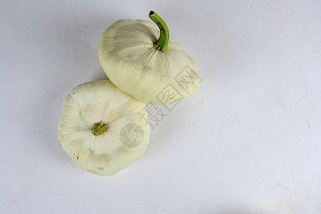 白种背景孤立的帕蒂潘壁球或帕蒂松 素食食品的概念南瓜星星蔬菜厨房季节橡子乡村香料壁球烹饪图片