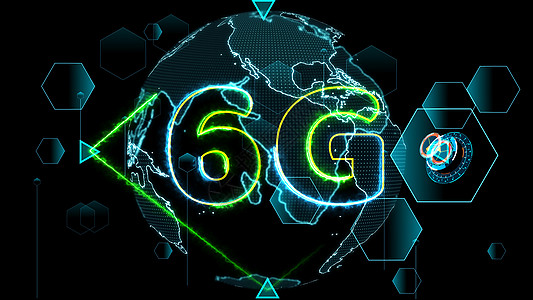 6G网络超级高速互联网数字世界由量子发送数据图片