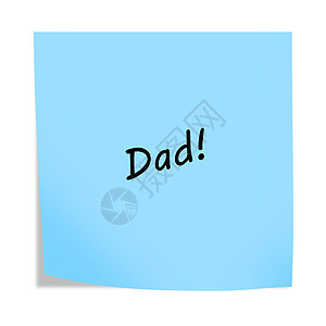 Dad 3d 插图 提醒白纸上用剪贴式pa图片
