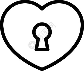 爱锁孔互联网标识网络黑色插图白色钥匙安全情绪化背景图片