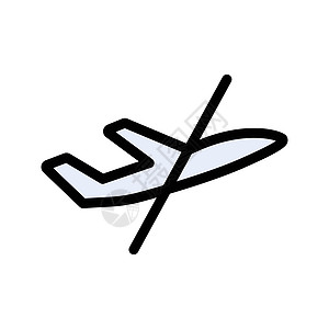 不允许喷射航班坡度翅膀航空天空飞机黑色白色插图图片