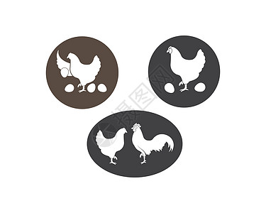 鸡标志图标矢量图母鸡餐厅翅膀市场厨房农场标识卡通片油炸黑色图片