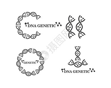 Dna 遗传标志图标它制作图案代码科学生物学螺旋微生物学插图生物细胞遗传学克隆图片