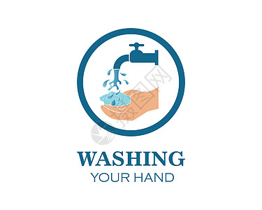 wshing 手矢量图设计皮肤气泡液体棕榈洗发水龙头感染细菌插图手指图片