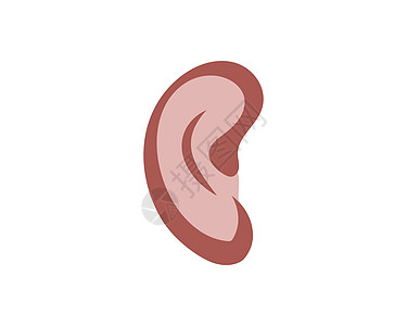 耳朵标志图标矢量设计它制作图案运河音乐医疗听力耳炎收音机解剖学科学测试插图图片
