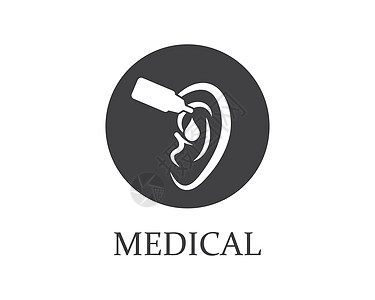 耳朵标志图标矢量设计它制作图案解剖学体积耳炎听力运河生物学嗓音收音机音乐感官图片