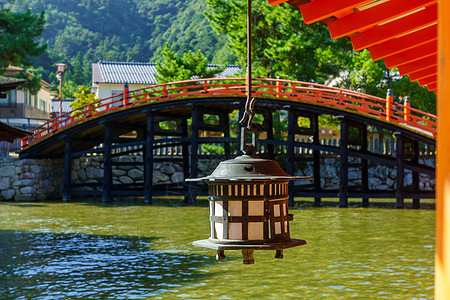 宫岛的岛神社旅游橙子吸引力灯笼建筑学遗产建筑地标宗教神道图片