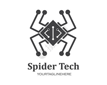 蜘蛛技术蜘蛛标志图示矢量图标插图机器狼蛛服务电路电脑网络木板商业芯片机器人图片
