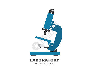显微镜标识图标矢量说明设计插图微生物学测试生物学细菌技术制药科学家镜片教育图片