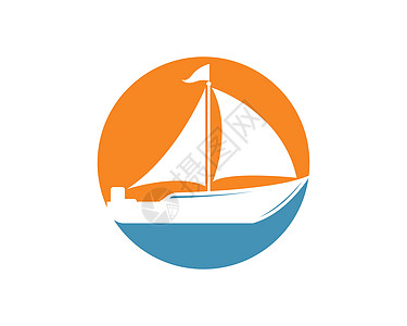 Logo 试样板矢量图标插图帆船旅游旅行港口汽艇罗盘海洋海军运河驳船图片