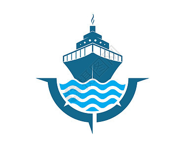 Logo 试样板矢量图标插图货物血管汽艇运河汽船假期海洋钓鱼船运船舶图片
