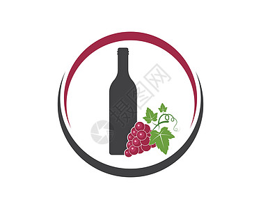 葡萄酒标志图标矢量插图设计饮料杯子食物等距瓶子玻璃餐厅藤蔓酒精收藏图片