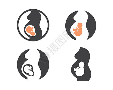 美女孕妇矢量 ico产科插图女性母性身体女孩母亲生活叶子孩子图片