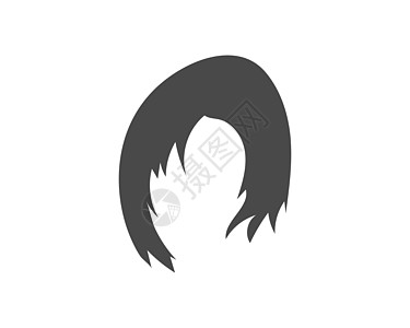 妇女发色元素图标矢量插图设计白色发型女性小马魅力理发造型卷曲女士卡通片图片