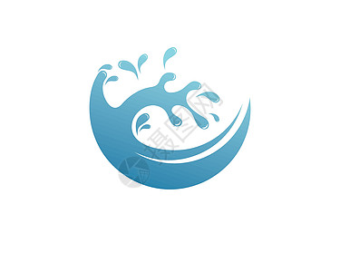 水飞溅标志图标插图设计活力波纹白色蓝色气泡卡片运动漩涡海浪墙纸图片