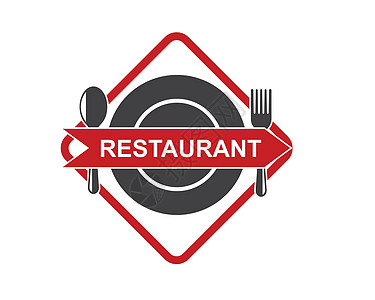 餐厅图标图标徽标矢量说明设计勺子面包午餐店铺盘子厨房白色插图横幅咖啡店图片