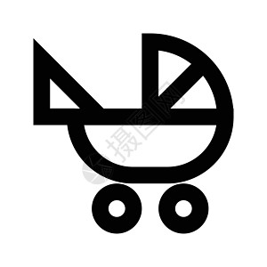 轻重插图童年婴儿车运输白色越野车婴儿母亲黑色新生图片