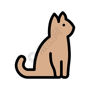 宠物标识猫咪情景动物黑色哺乳动物艺术插图尾巴小猫背景图片