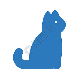 宠物情景黑色艺术尾巴插图猫咪小猫标识动物哺乳动物背景图片